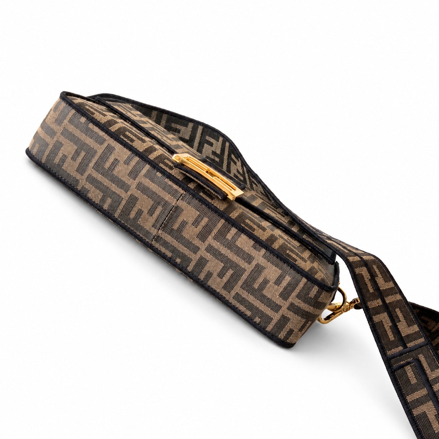 Fendi Baguette Embroidered Black Handbag