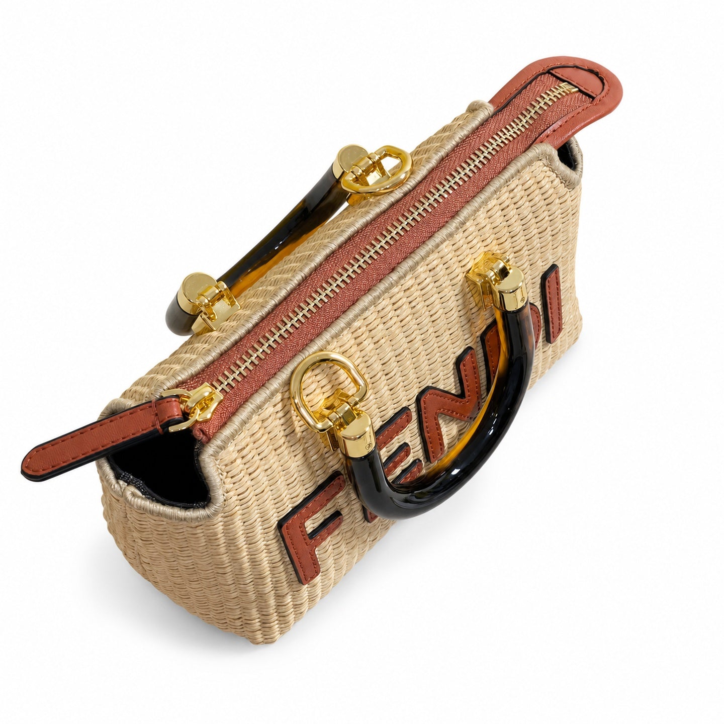 Fendi By The Way Mini Raffia Bag