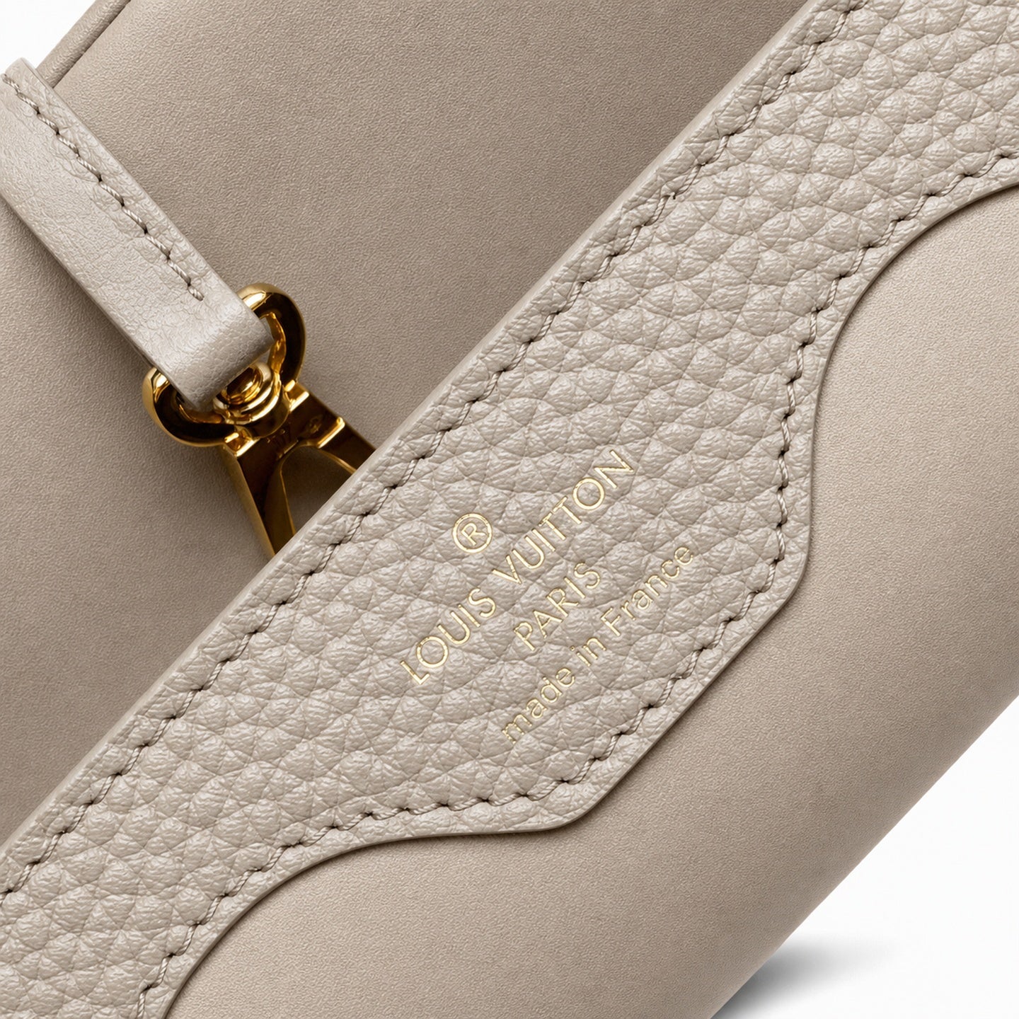 Louis Vuitton Capucines Leather Gray Handbag