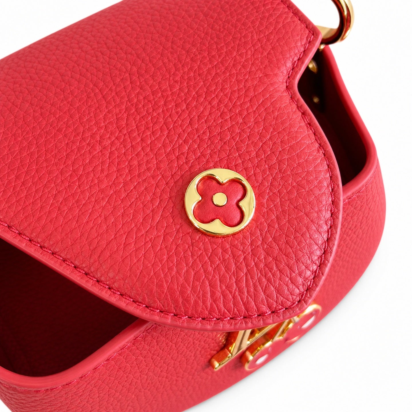 Louis Vuitton Capucines Takashi Murakami Small Denim Leather Red Gold Handbag