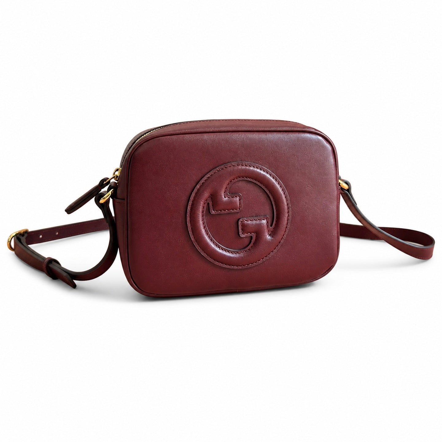 Gucci Blondie Mini Cotton Canvas Leather Beige Brown Shoulder Bag