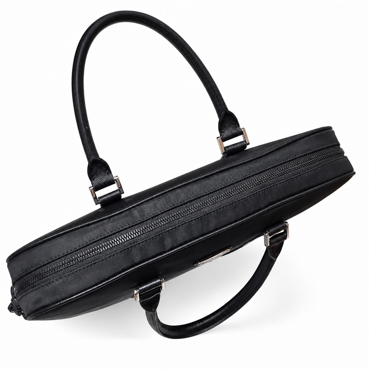 Prada Saffiano Small Nylon Leather Briefcase