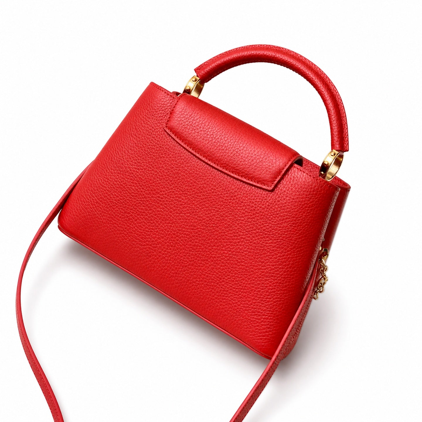 Louis Vuitton Capucines Medium Leather Red Handbag