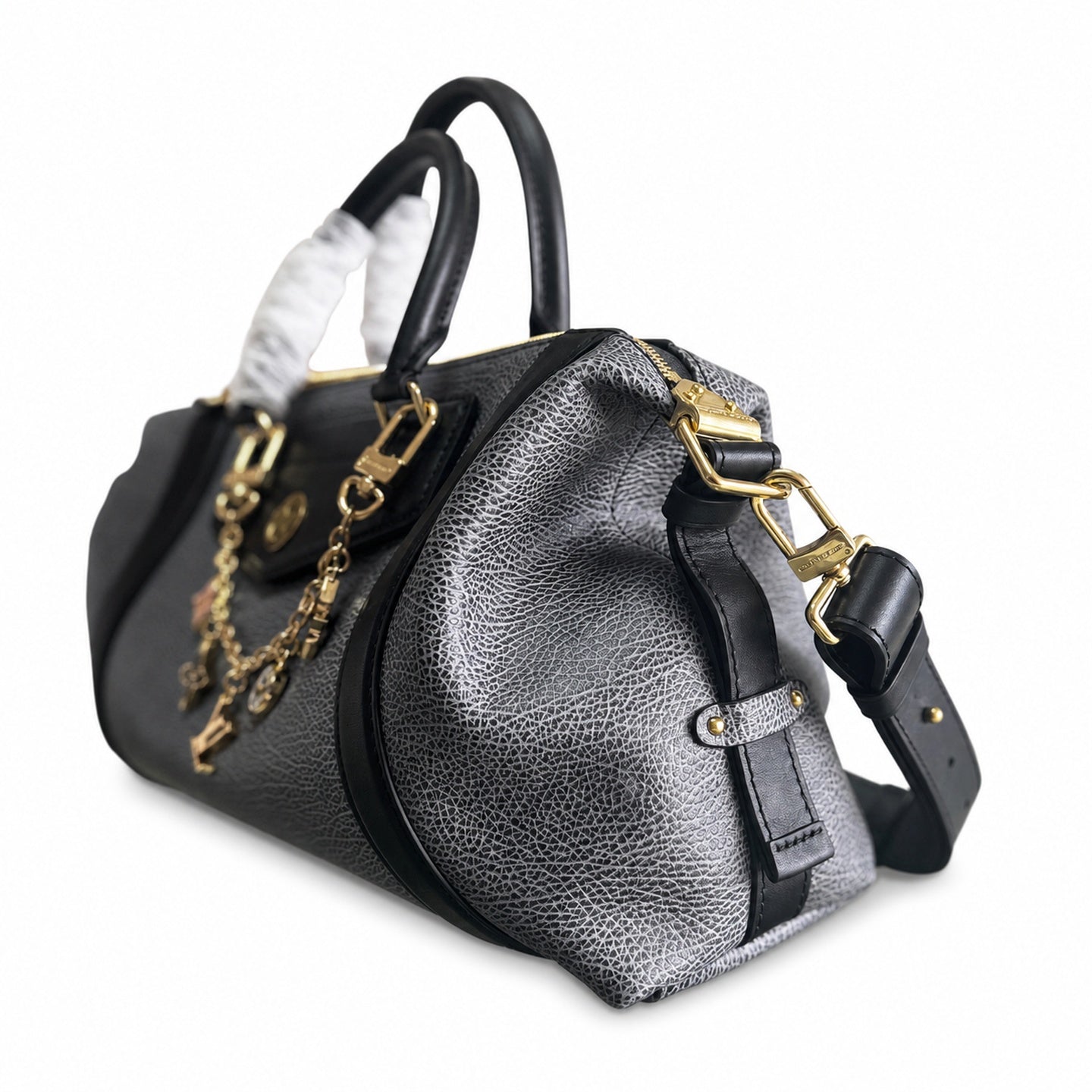 Louis Vuitton Medium Leather Gray Blue Handbag