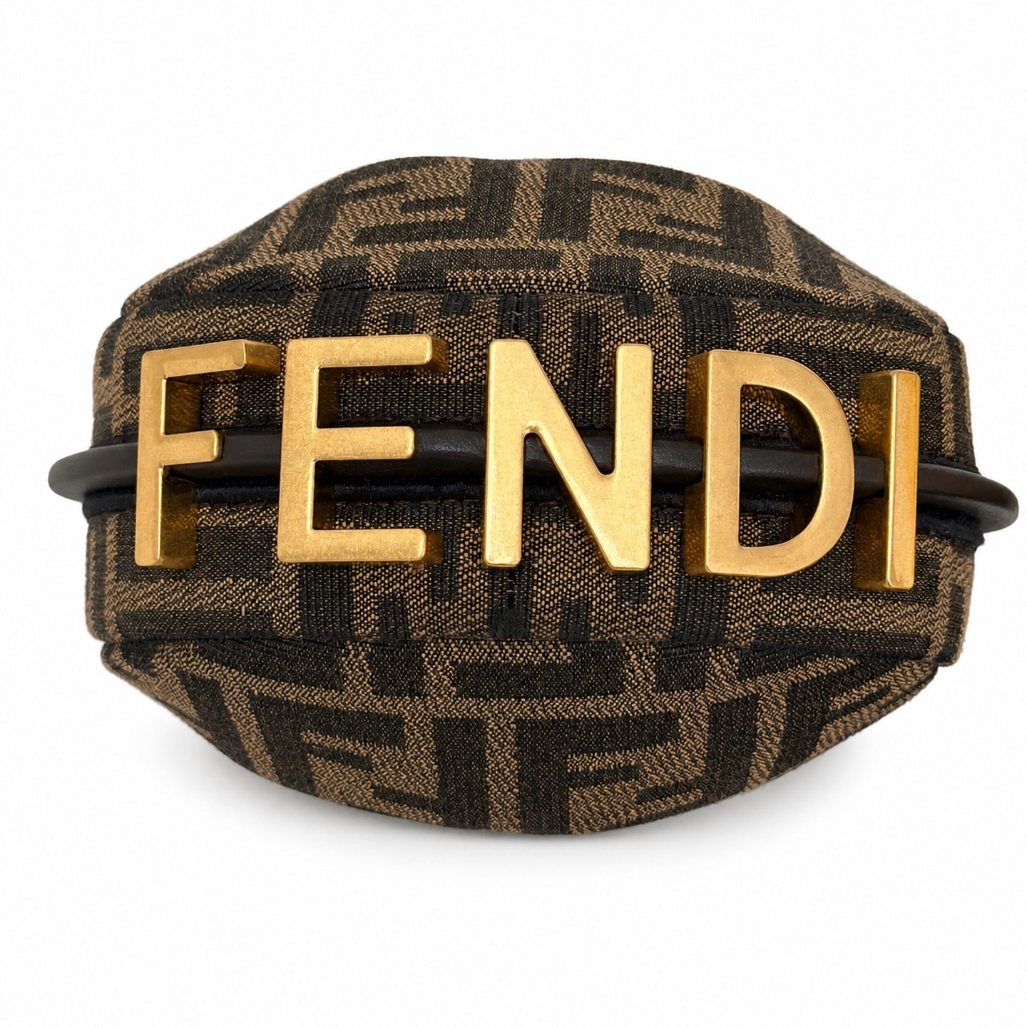 Fendi Fendigraphy Mini Leather Brown Shoulder Bag
