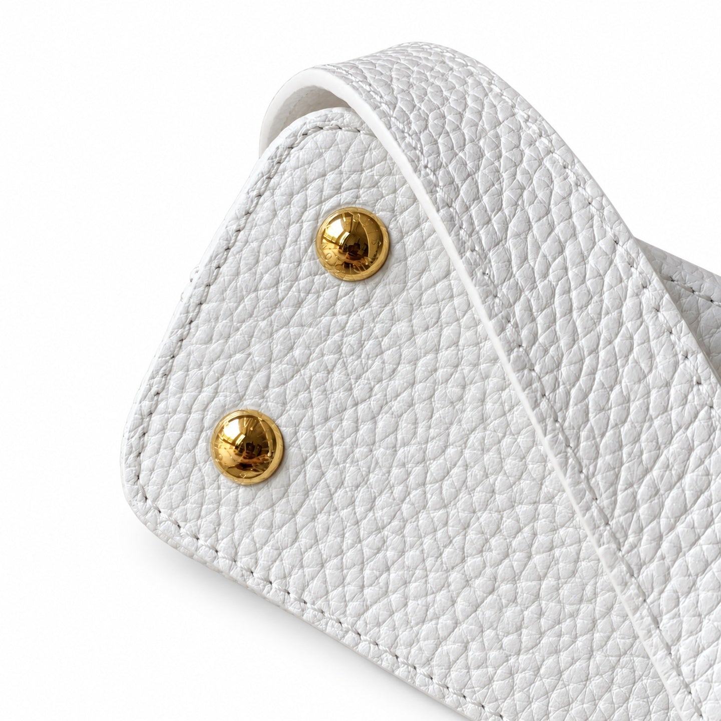 Louis Vuitton Capucines Mini Snakeskin Leather White Gold Handbag