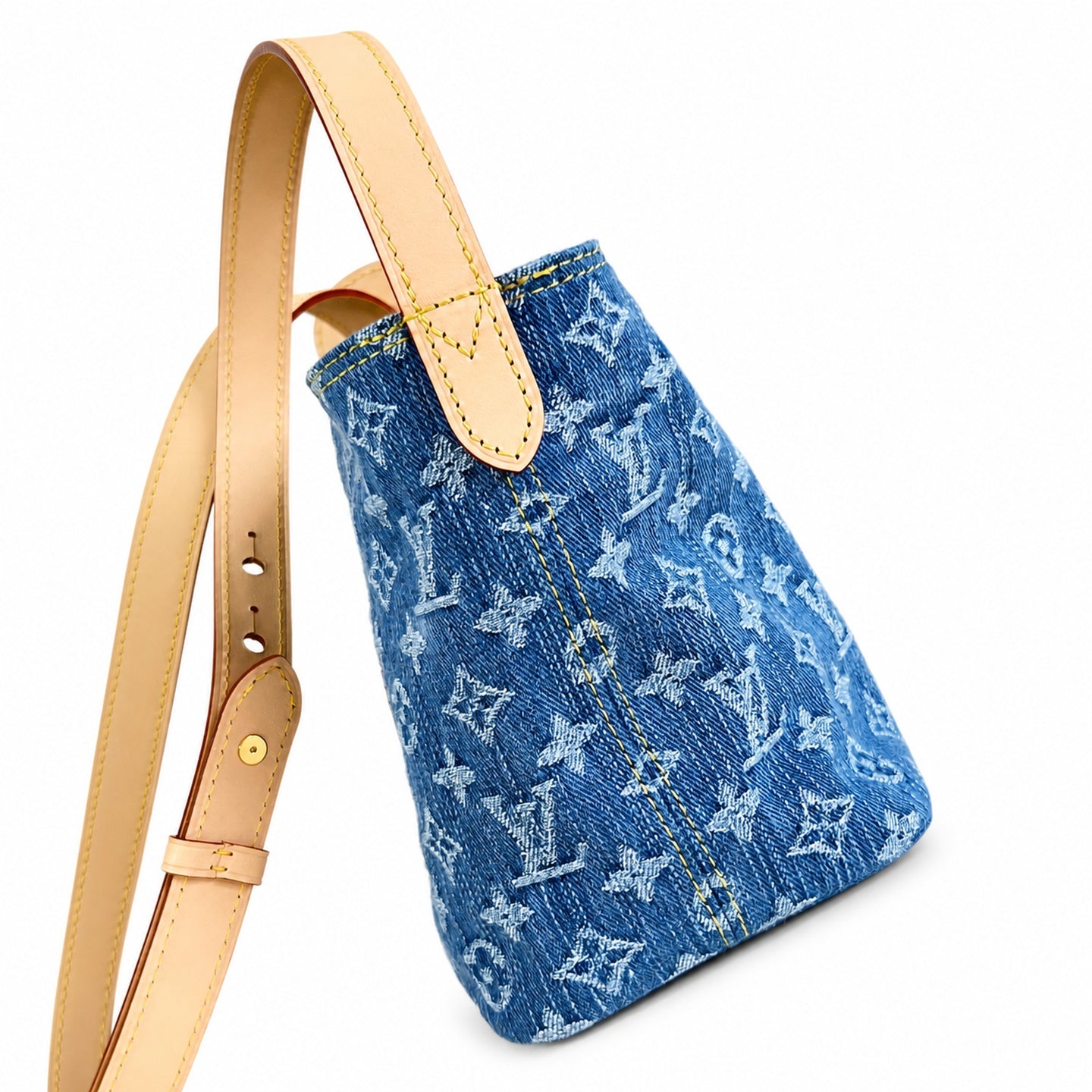 Louis Vuitton All In Denim Leather Handbag