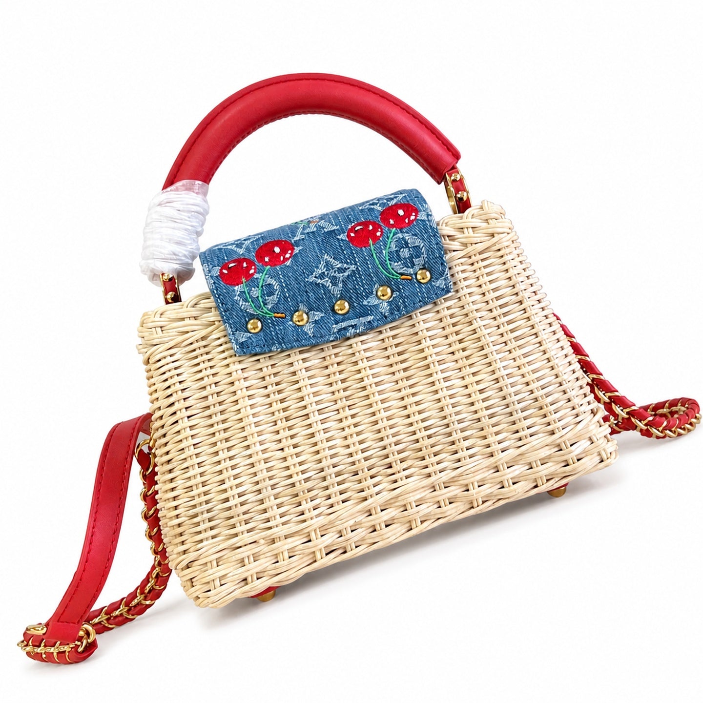 Louis Vuitton Capucines Takashi Murakami Mini Red Handbag