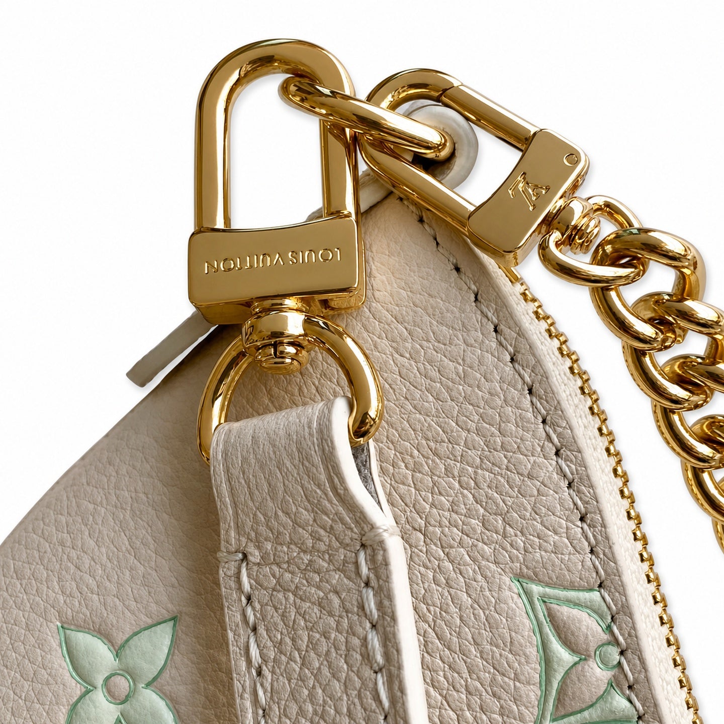 Louis Vuitton Boulogne Leather Green Handbag