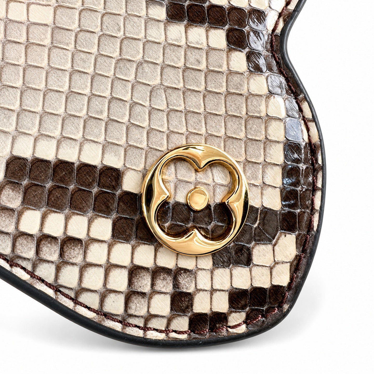 Louis Vuitton Capucines Mini Snakeskin Leather Burgundy Handbag