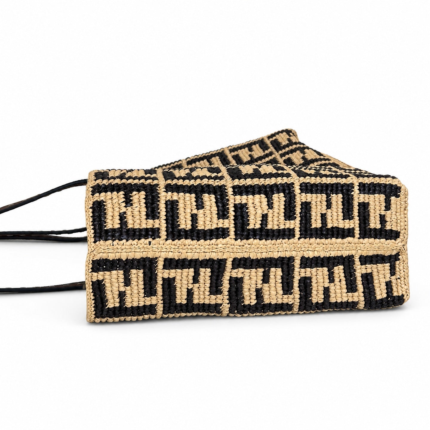 Fendi Roll Large Raffia Shopping Bag