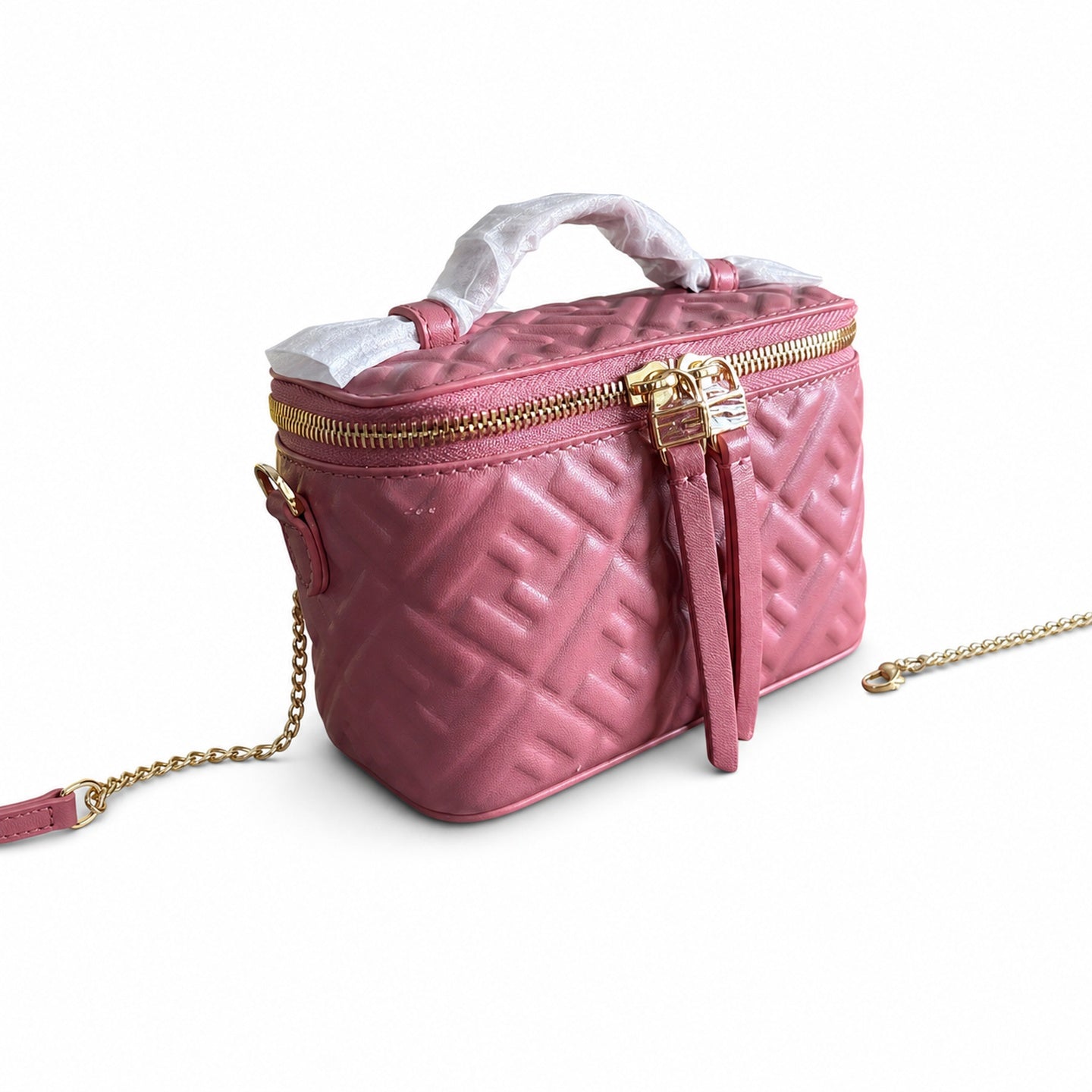 Fendi Mini Leather Pink Vanity Bag