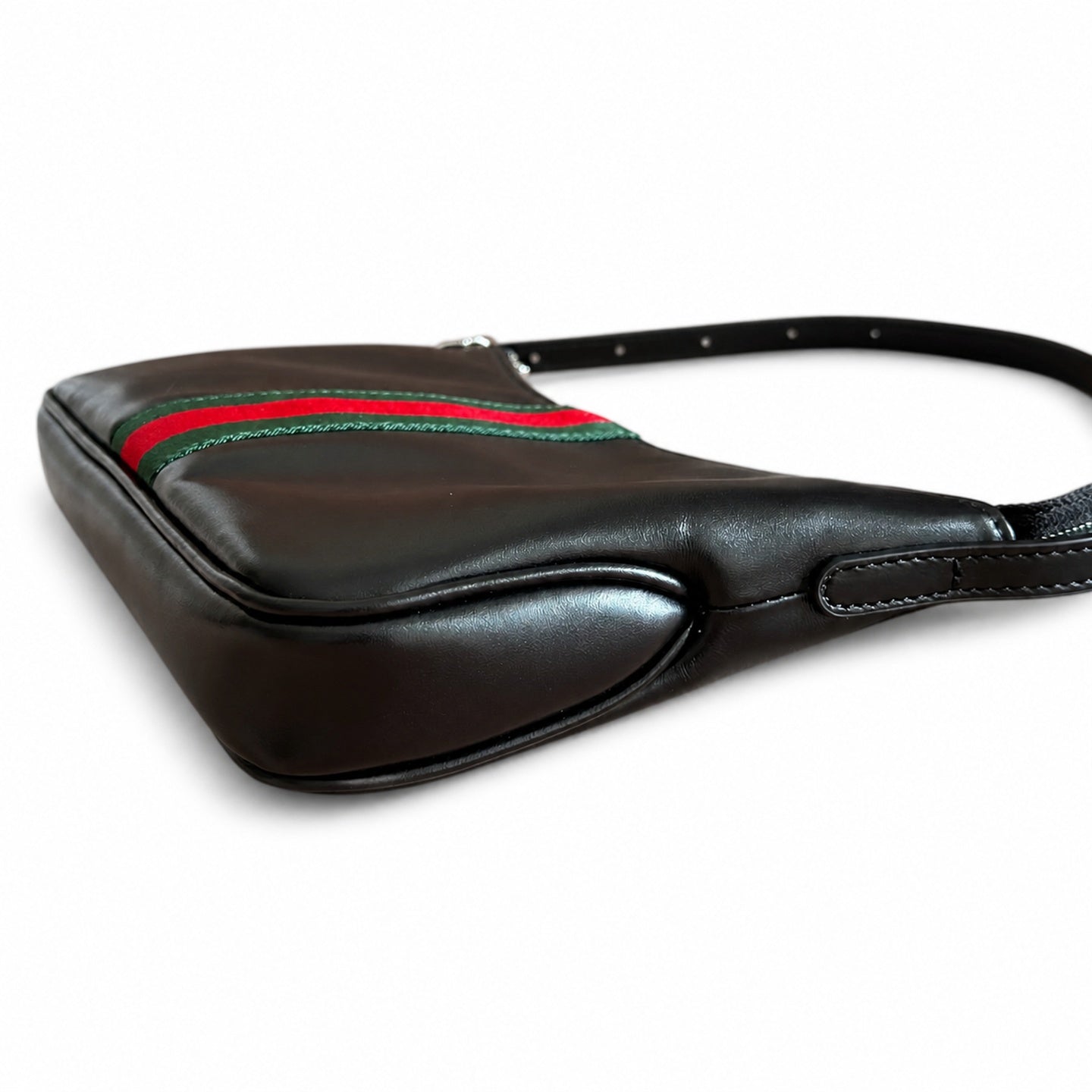 Gucci Leather Black Red Green Bag