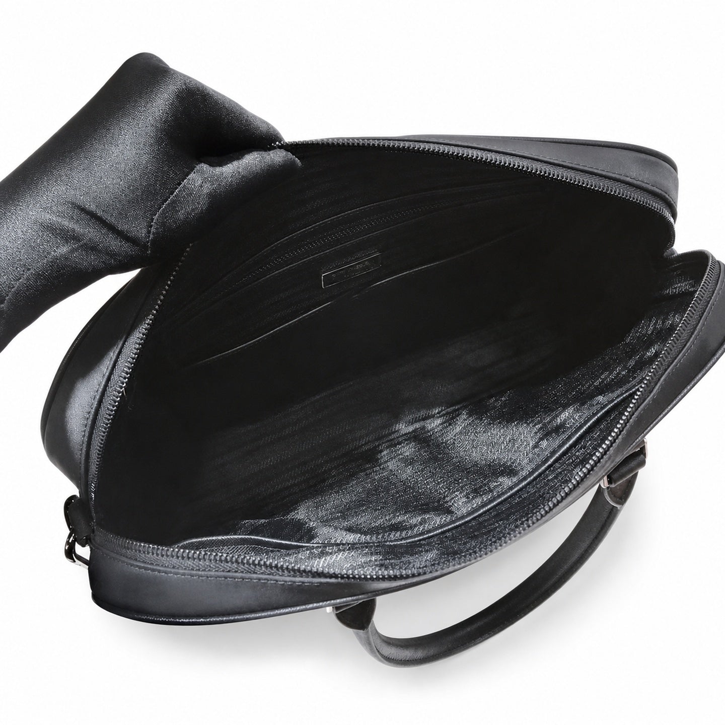 Prada Saffiano Small Nylon Leather Briefcase