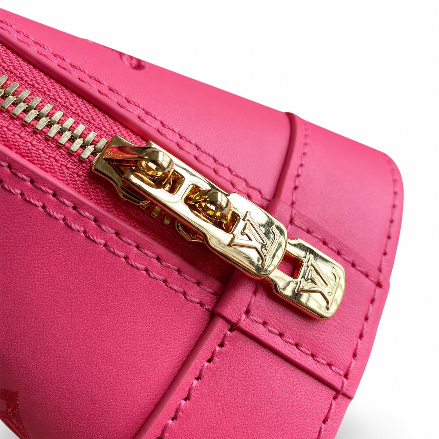 Louis Vuitton Alma Embroidered Leather Red Handbag