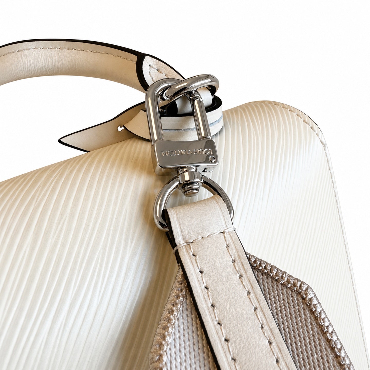 Louis Vuitton Mini Jacquard Leather White Handbag