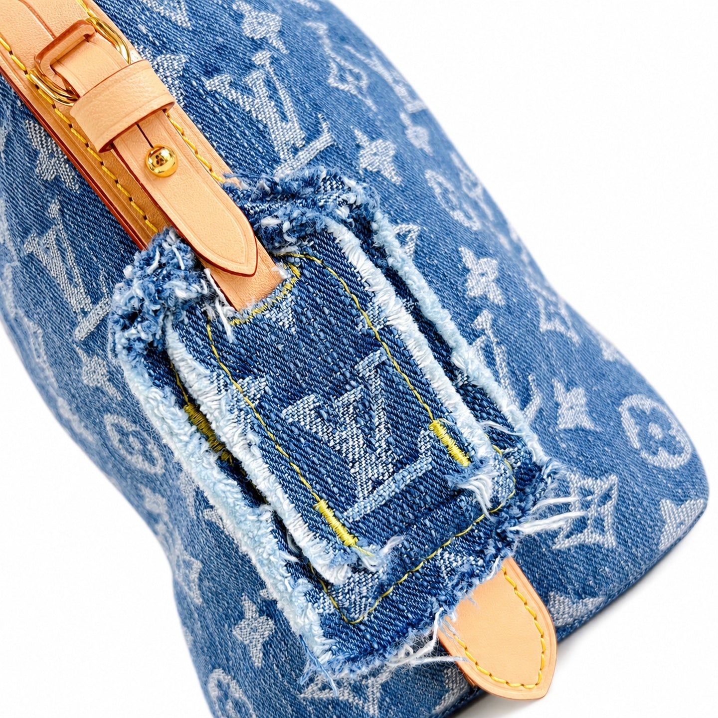 Louis Vuitton All In Denim Leather Handbag