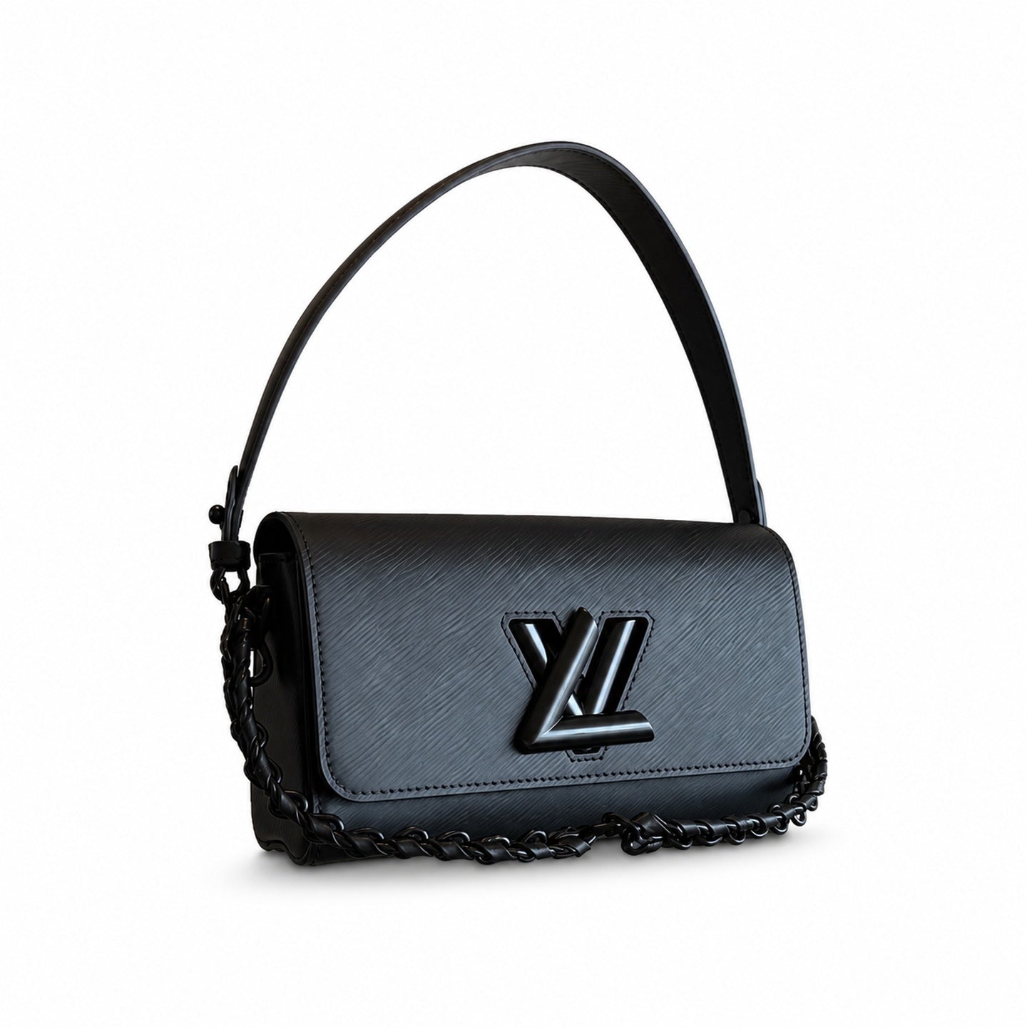 Louis Vuitton Twist Leather Black Handbag