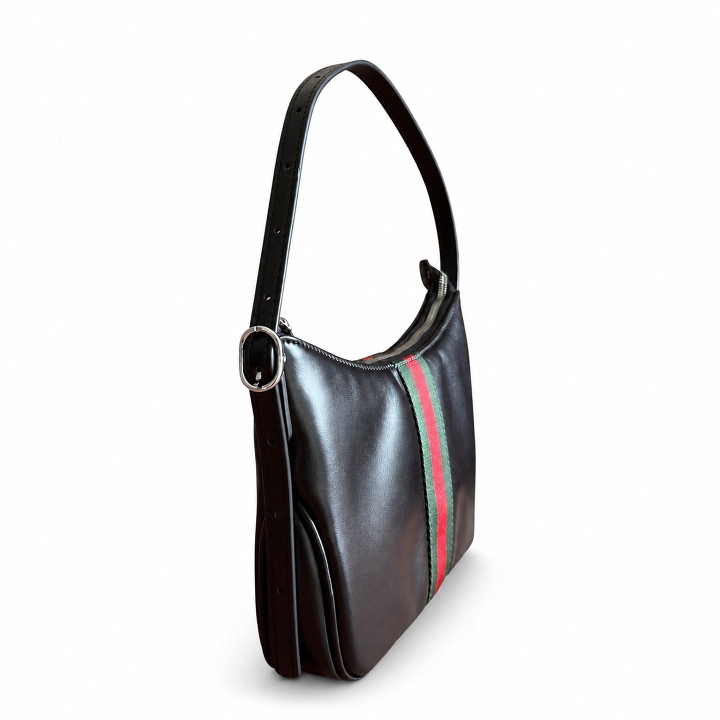 Gucci Leather Black Red Green Bag