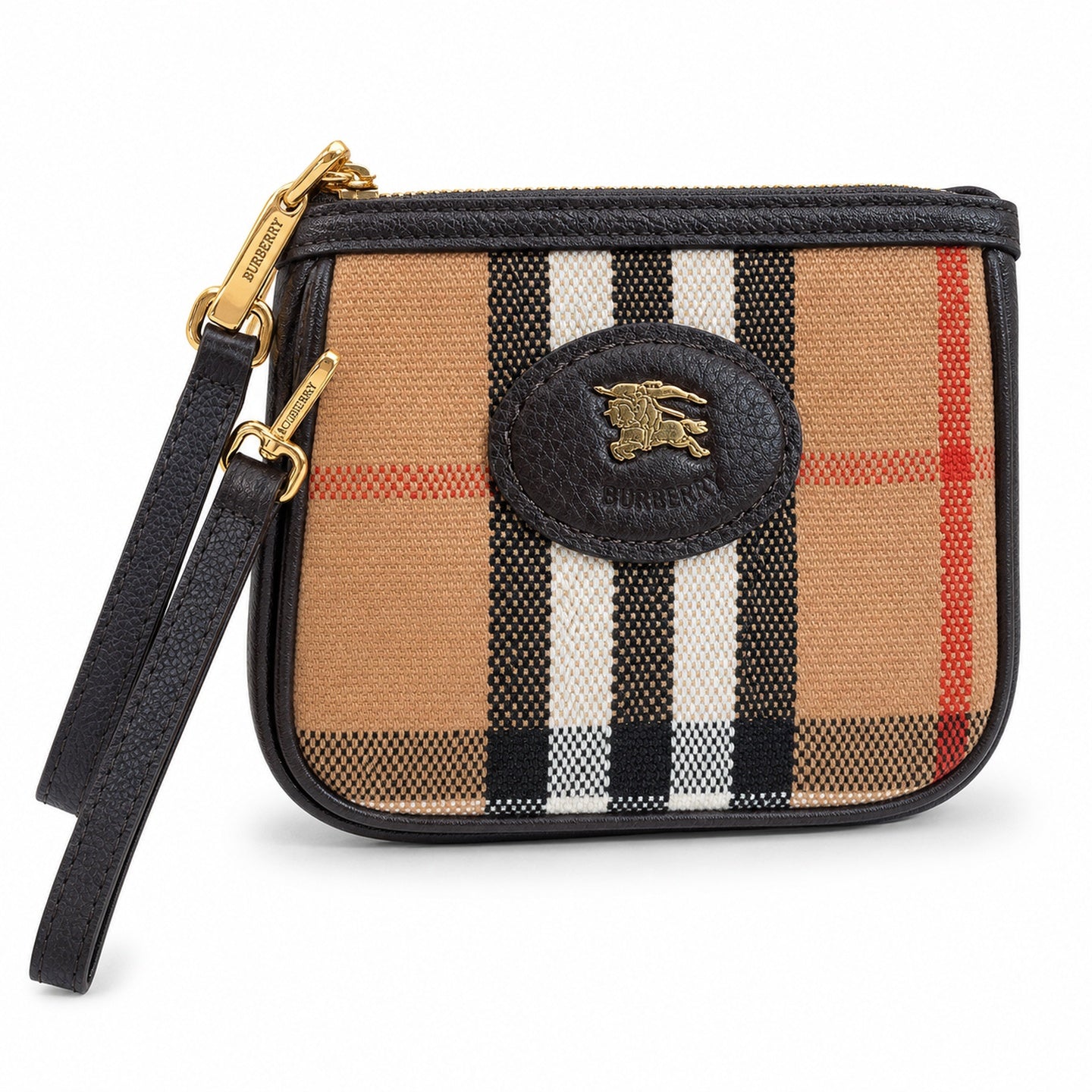 Burberry Reversible Mini Cotton Leather Check Tote Bag