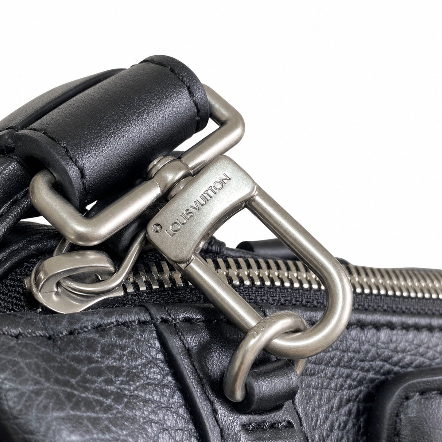 Louis Vuitton Small Leather Black White Handbag