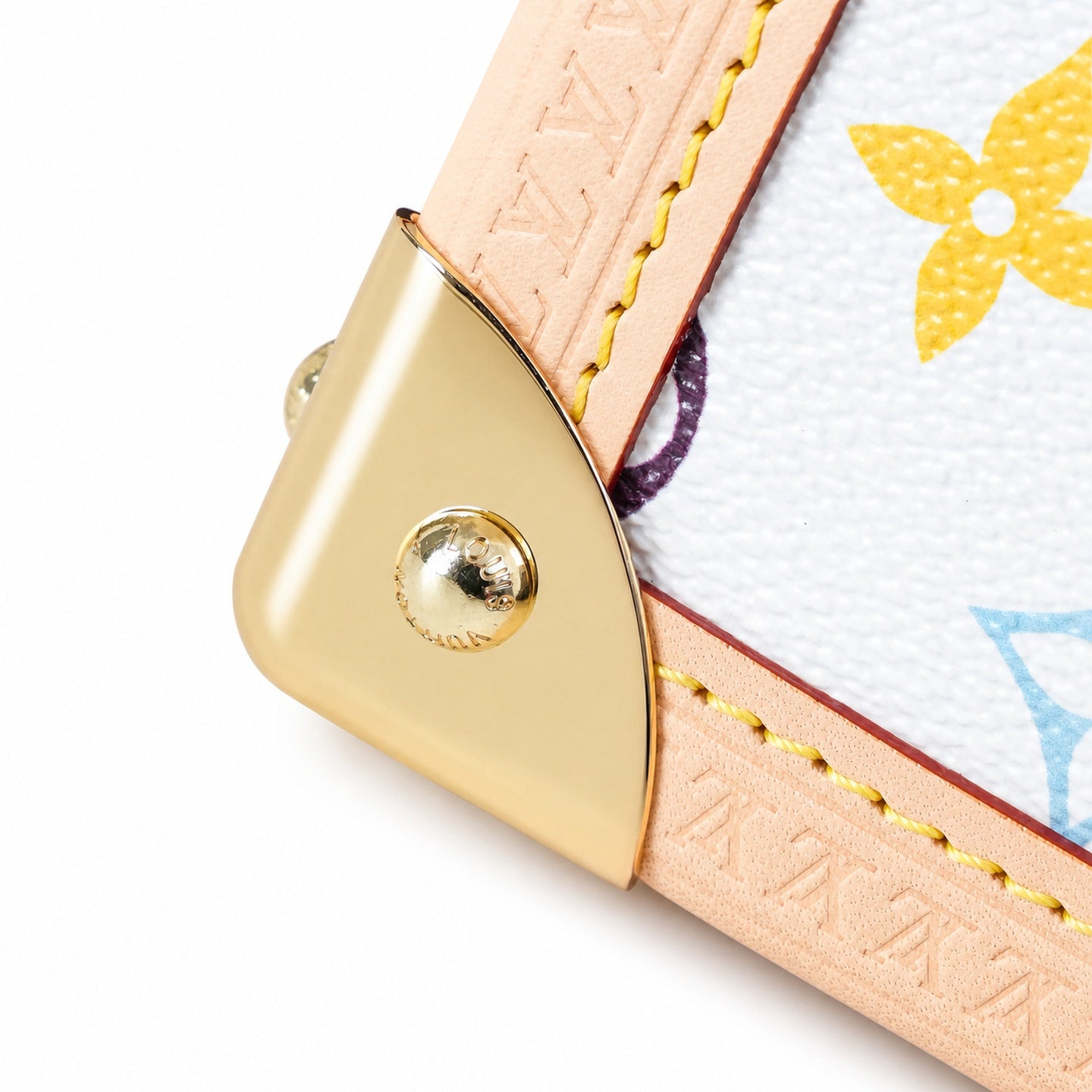 Louis Vuitton OnTheGo Small Canvas Leather White Handbag