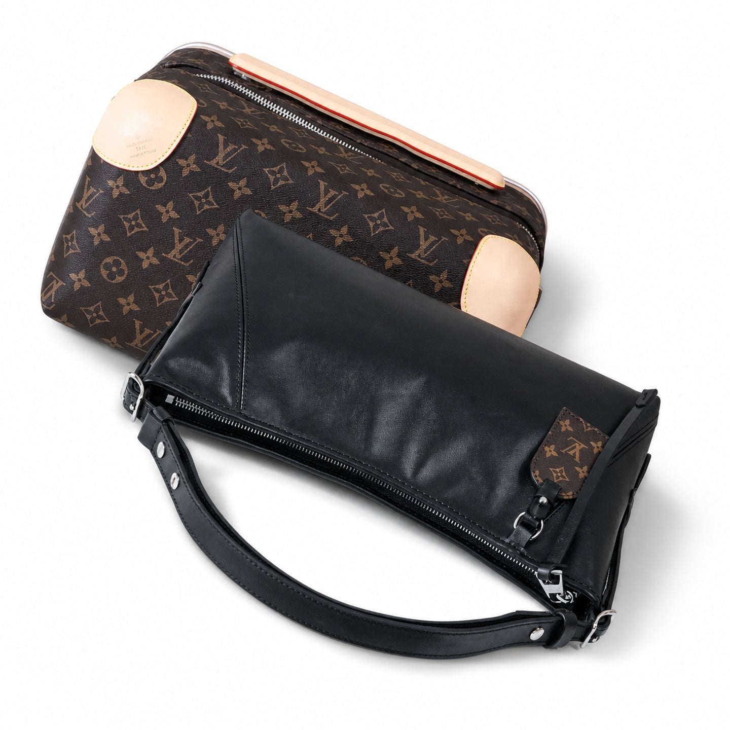 Louis Vuitton CarryAll Leather Black Handbag