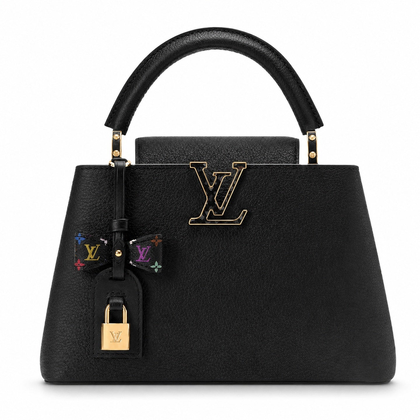 Louis Vuitton Capucines Takashi Murakami Black Handbag