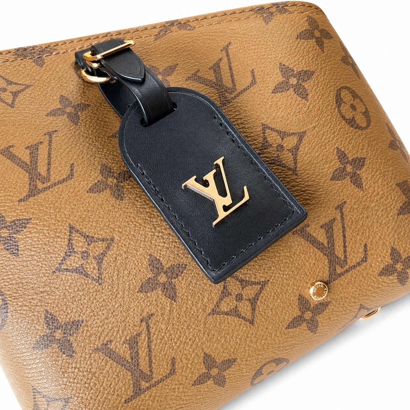 Louis Vuitton Atlantis Canvas Leather Yellow Handbag