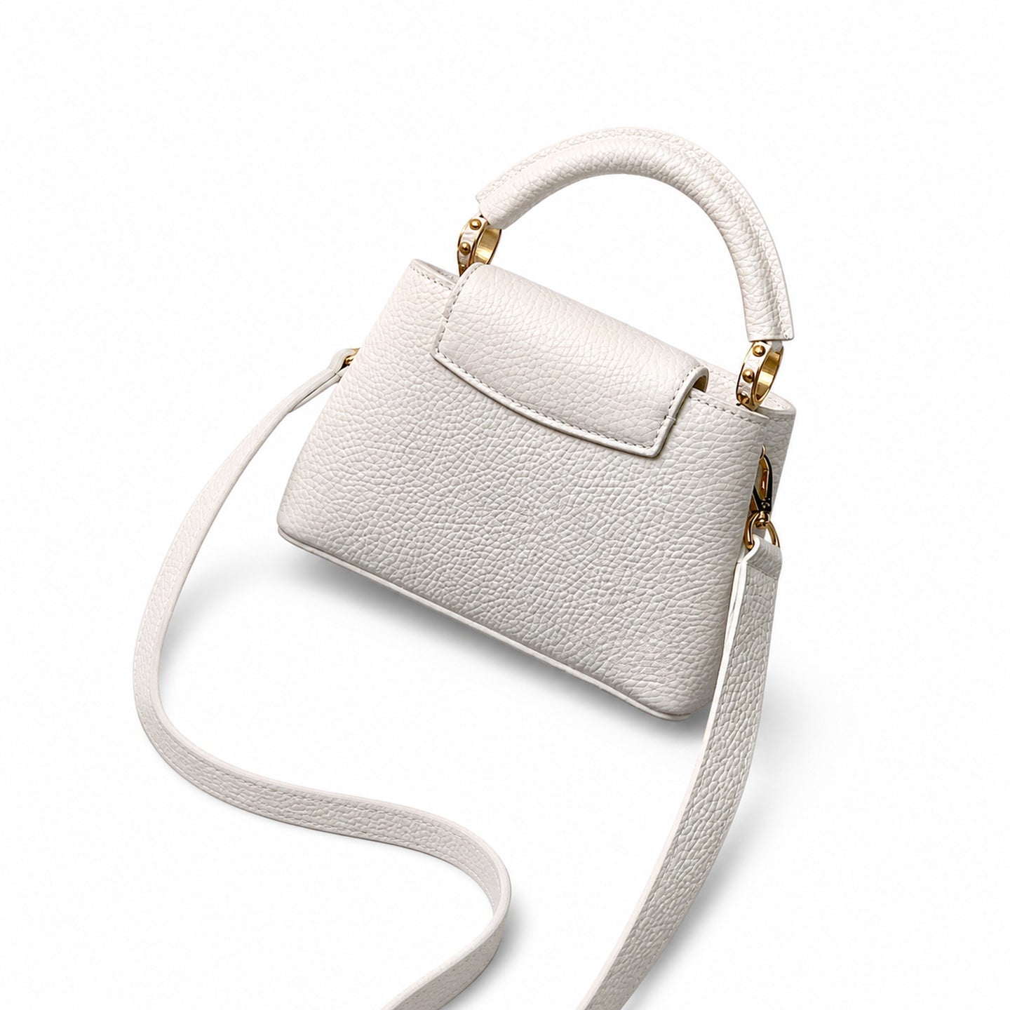 Louis Vuitton Capucines Mini Leather White Handbag