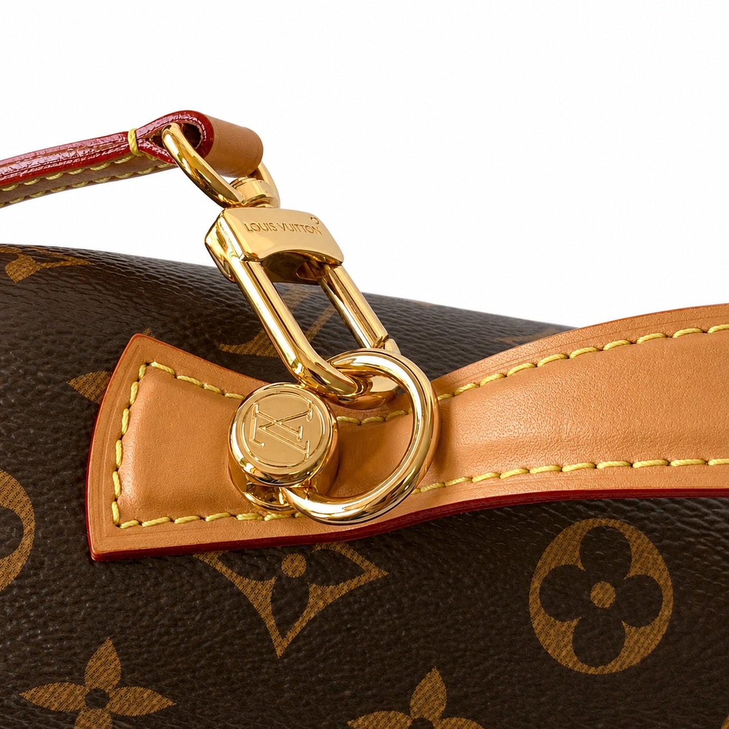 Louis Vuitton Large Canvas Leather Gold Handbag