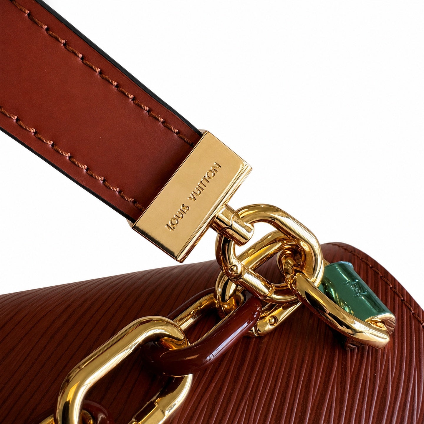 Louis Vuitton Twist Leather Gold Handbag