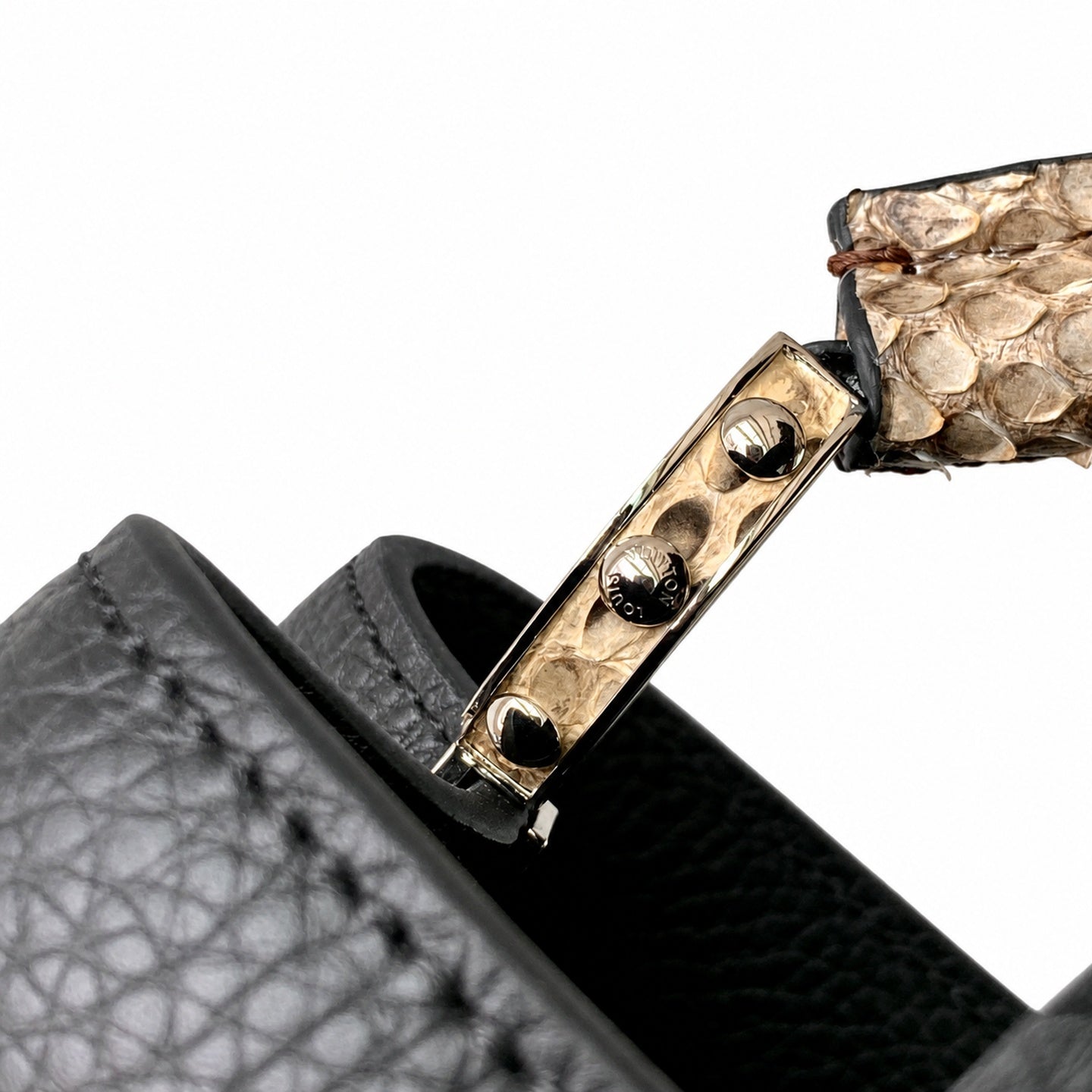 Louis Vuitton Capucines Small Snakeskin Leather Handbag