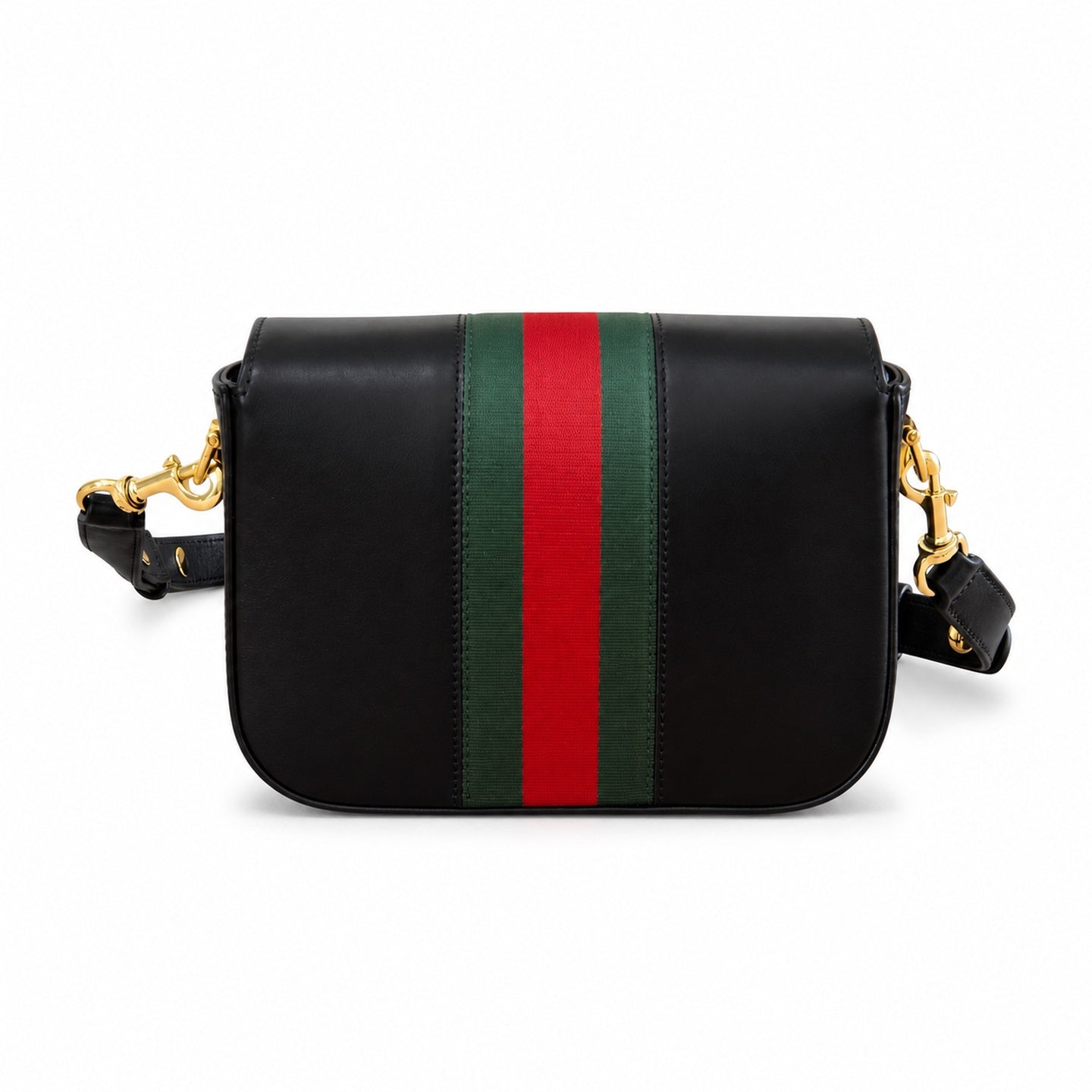Gucci Horsebit 1955 Canvas Leather Black Beige Brown Gold Bag