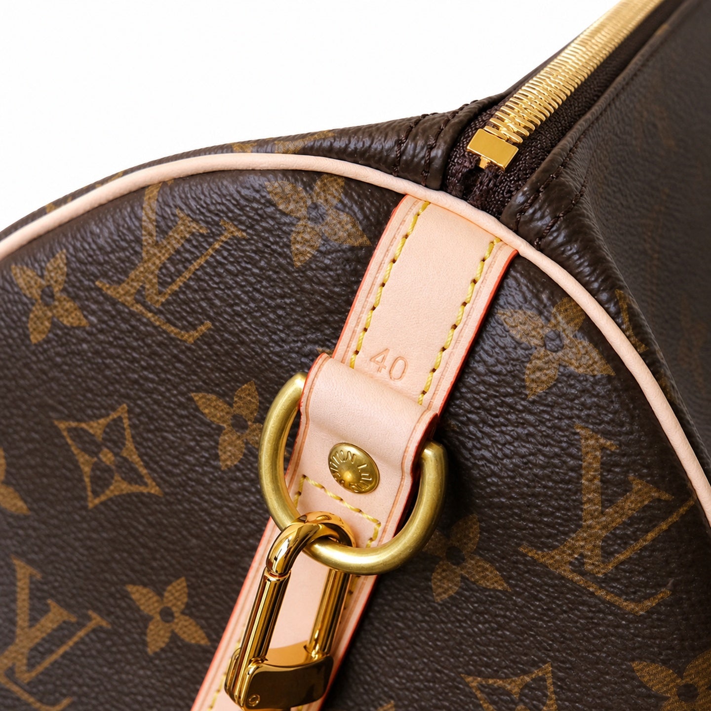 Louis Vuitton Speedy Bandouliere Canvas Leather Handbag