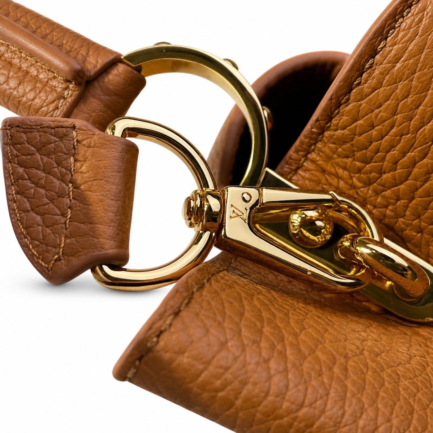 Louis Vuitton Capucines Leather Brown Handbag