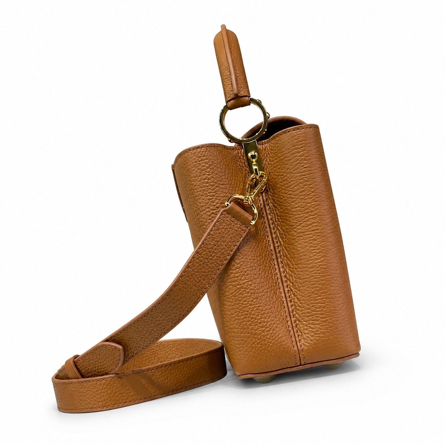 Louis Vuitton Capucines Leather Brown Handbag