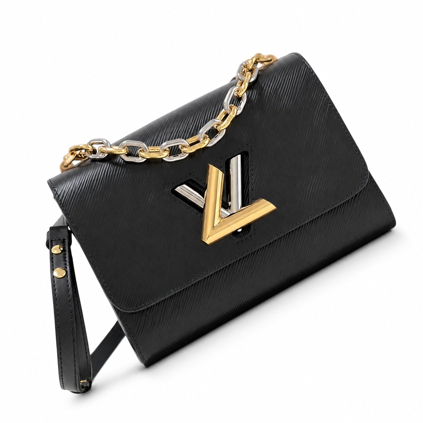 Louis Vuitton Twist Medium Gold Silver Handbag