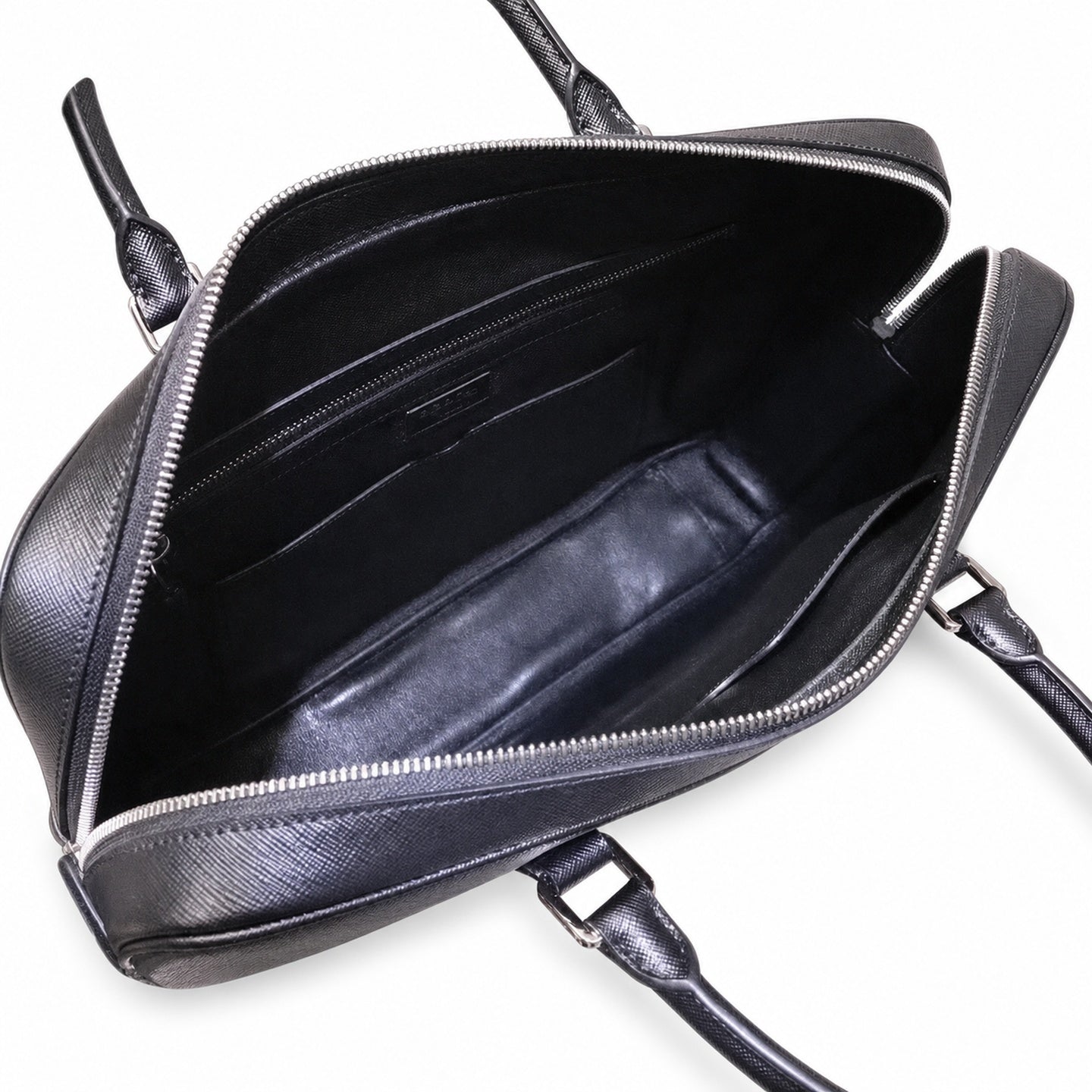 Prada Saffiano Leather Black Briefcase