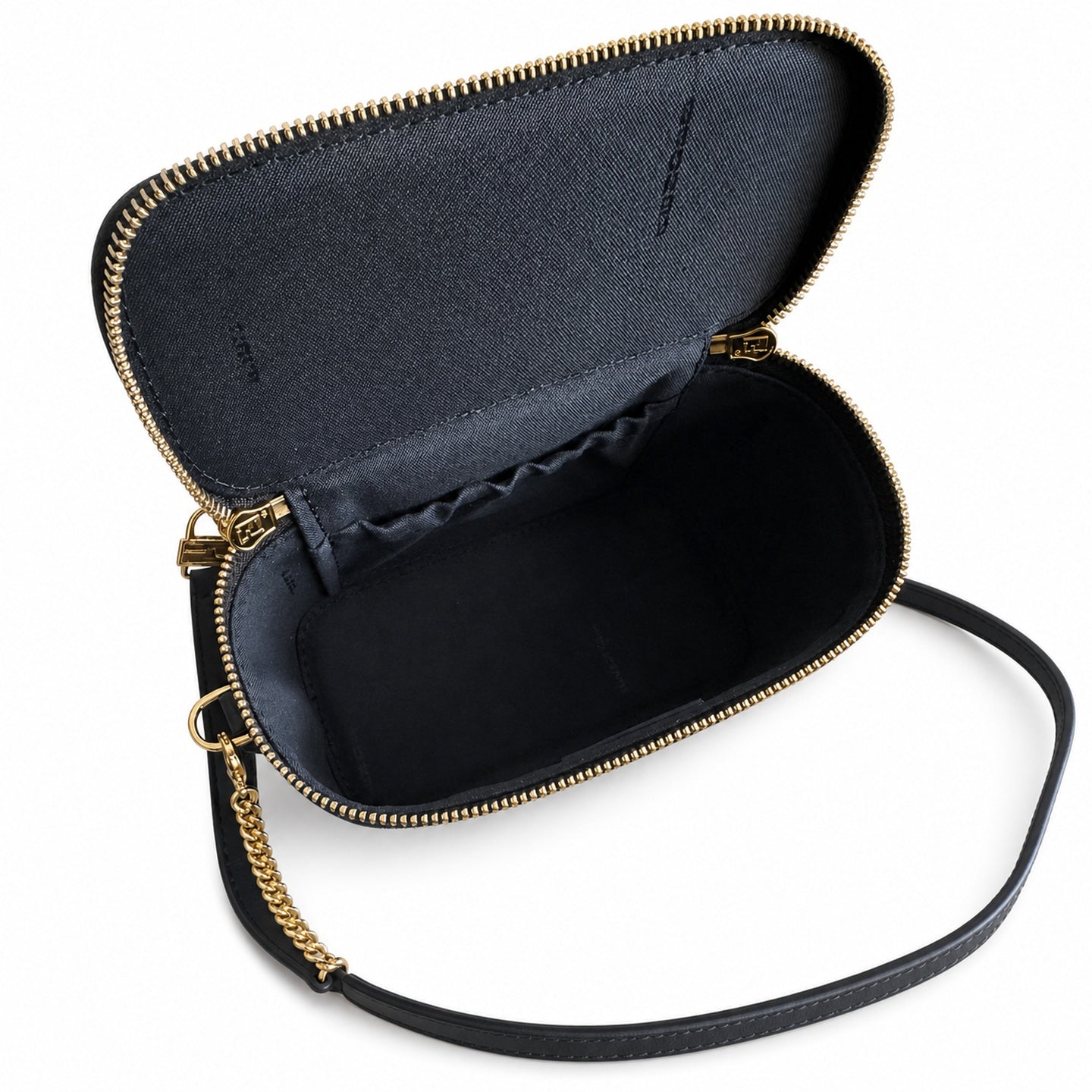 Fendi Mini Jacquard Leather Brown Vanity Bag