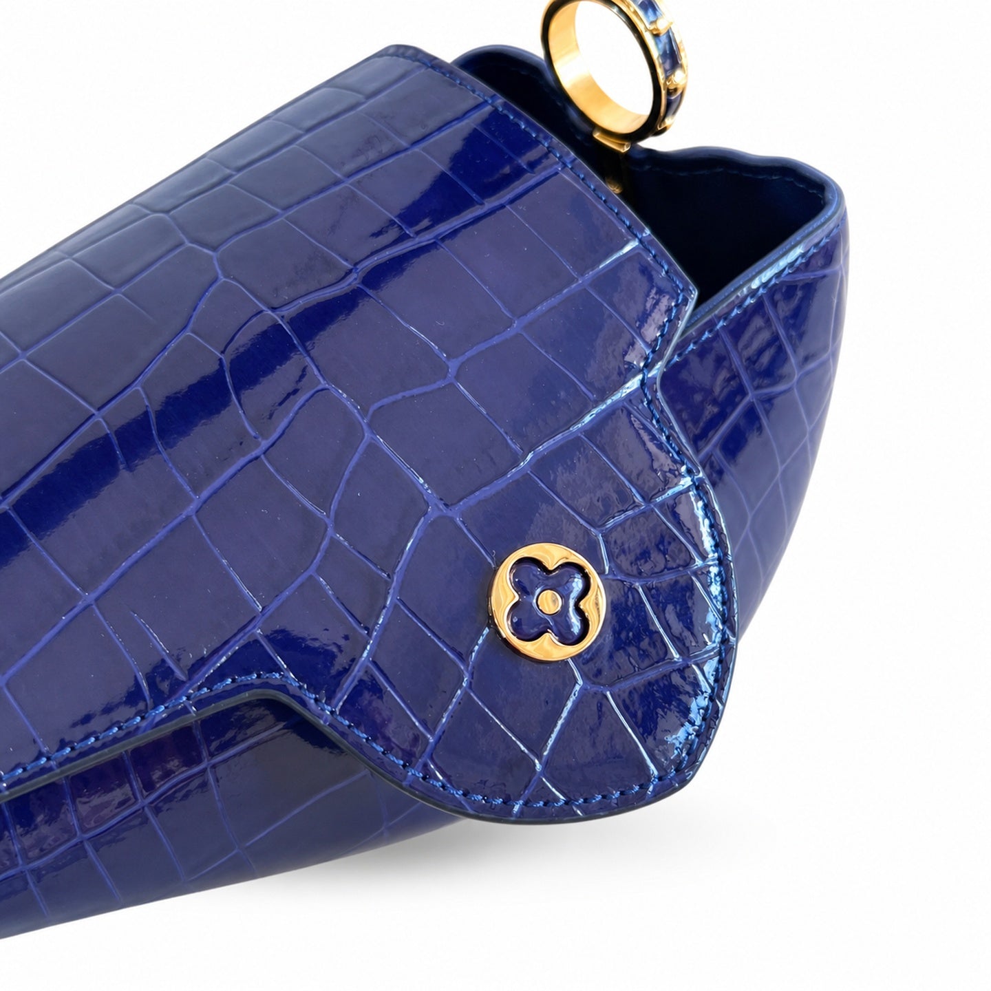 Louis Vuitton Capucines Small Leather Blue Handbag