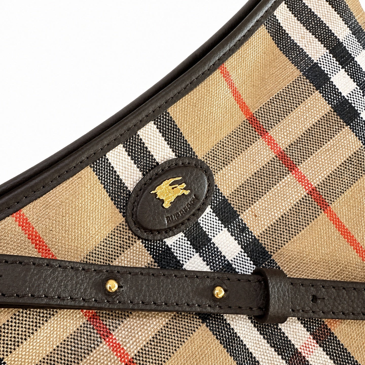 Burberry Highlands Cotton Leather Bag