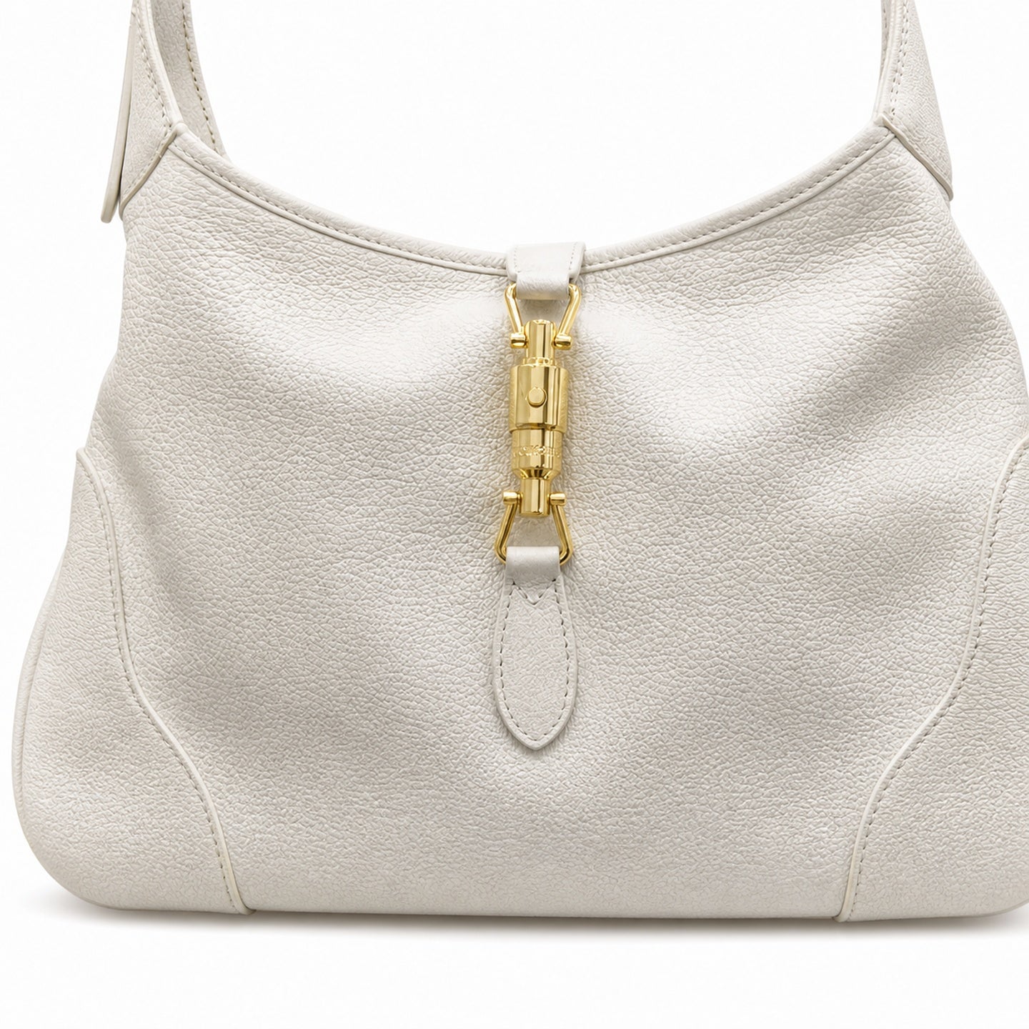Gucci Medium Leather White Brown Shoulder Bag