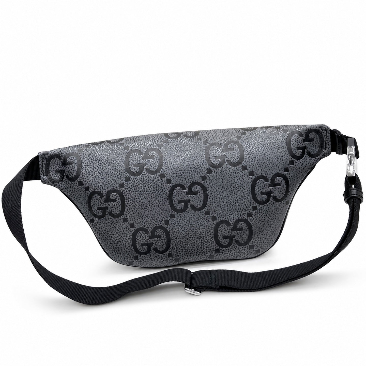 Gucci Cotton Leather Black Gray Charm