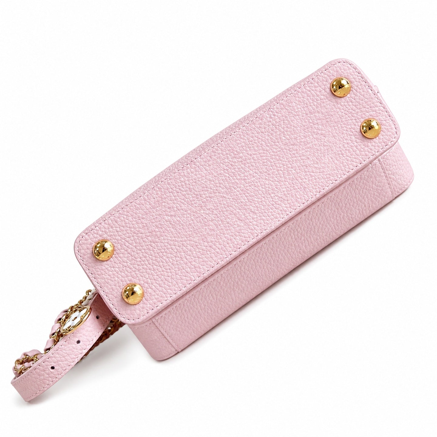 Louis Vuitton Capucines Small Knit Leather Pink Handbag