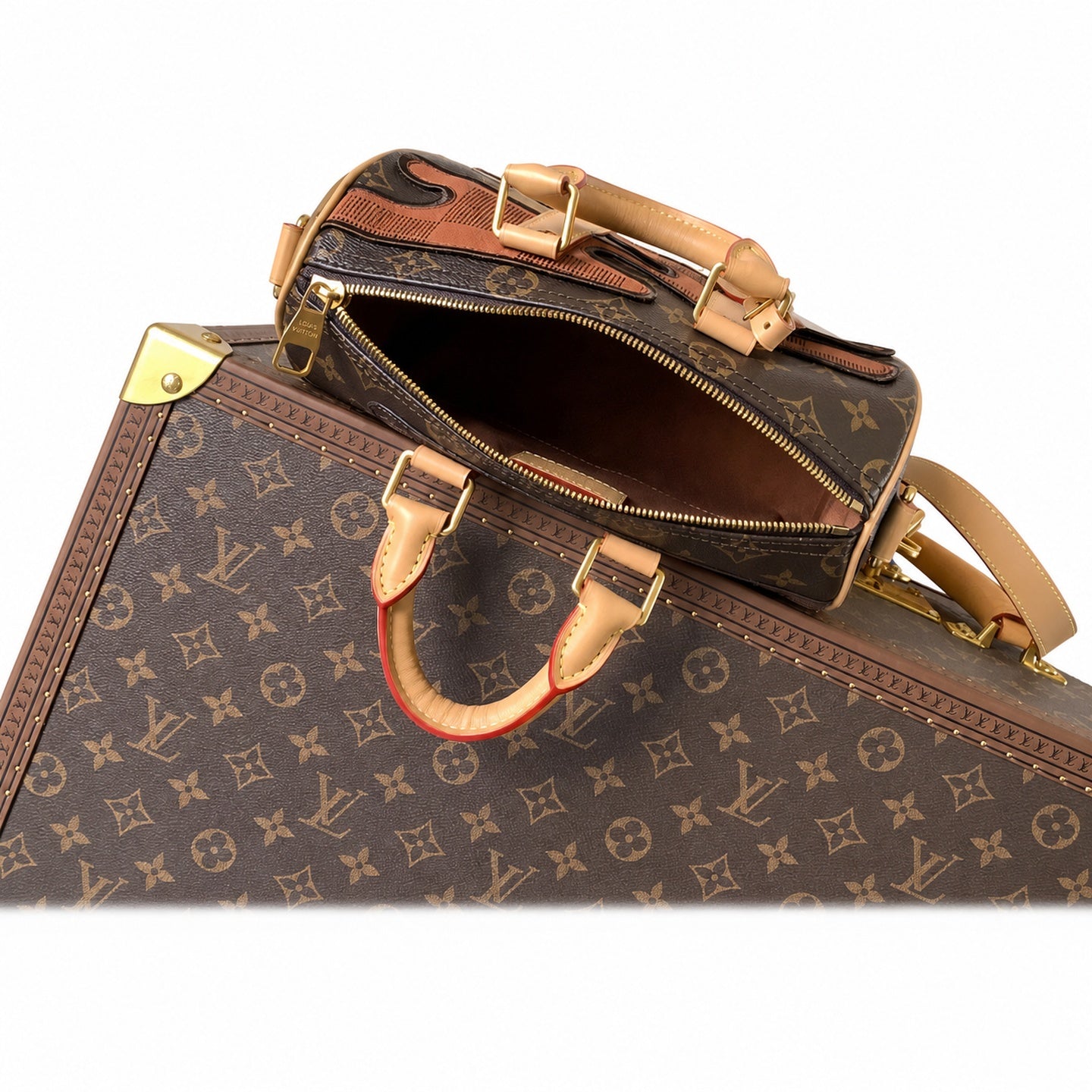 Louis Vuitton Keepall Embroidered Canvas Handbag