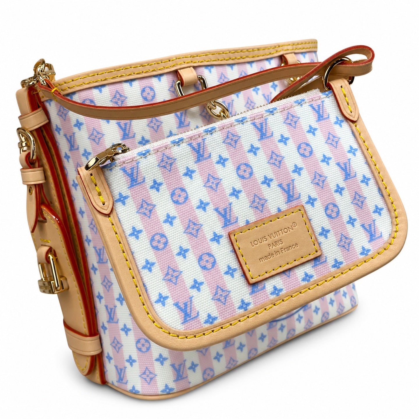 Louis Vuitton All In Mini Canvas Leather Pink Handbag