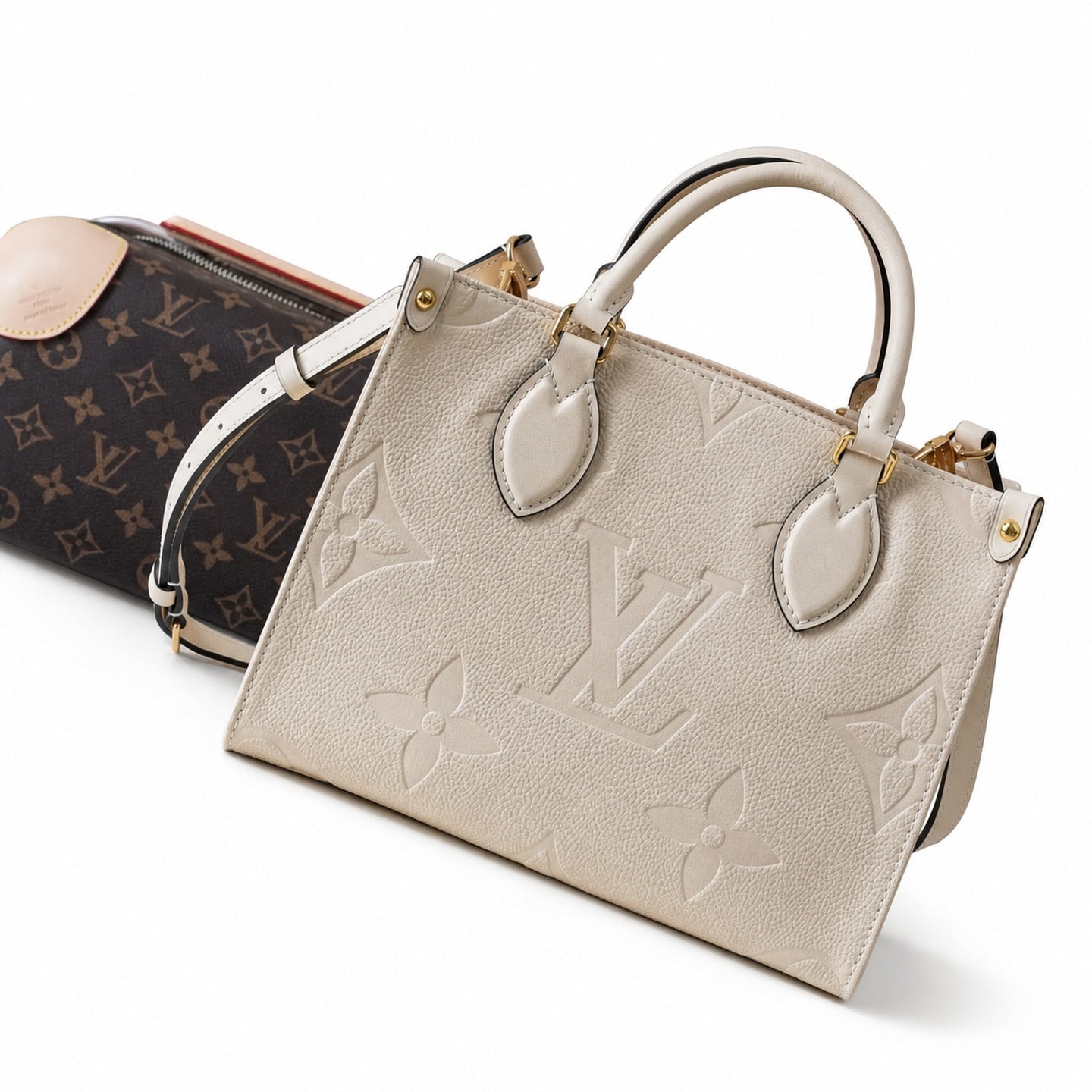 Louis Vuitton OnTheGo Mini Leather White Handbag