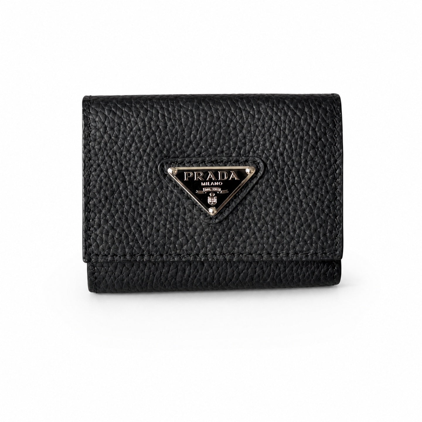 Prada Mini Leather Black Wallet