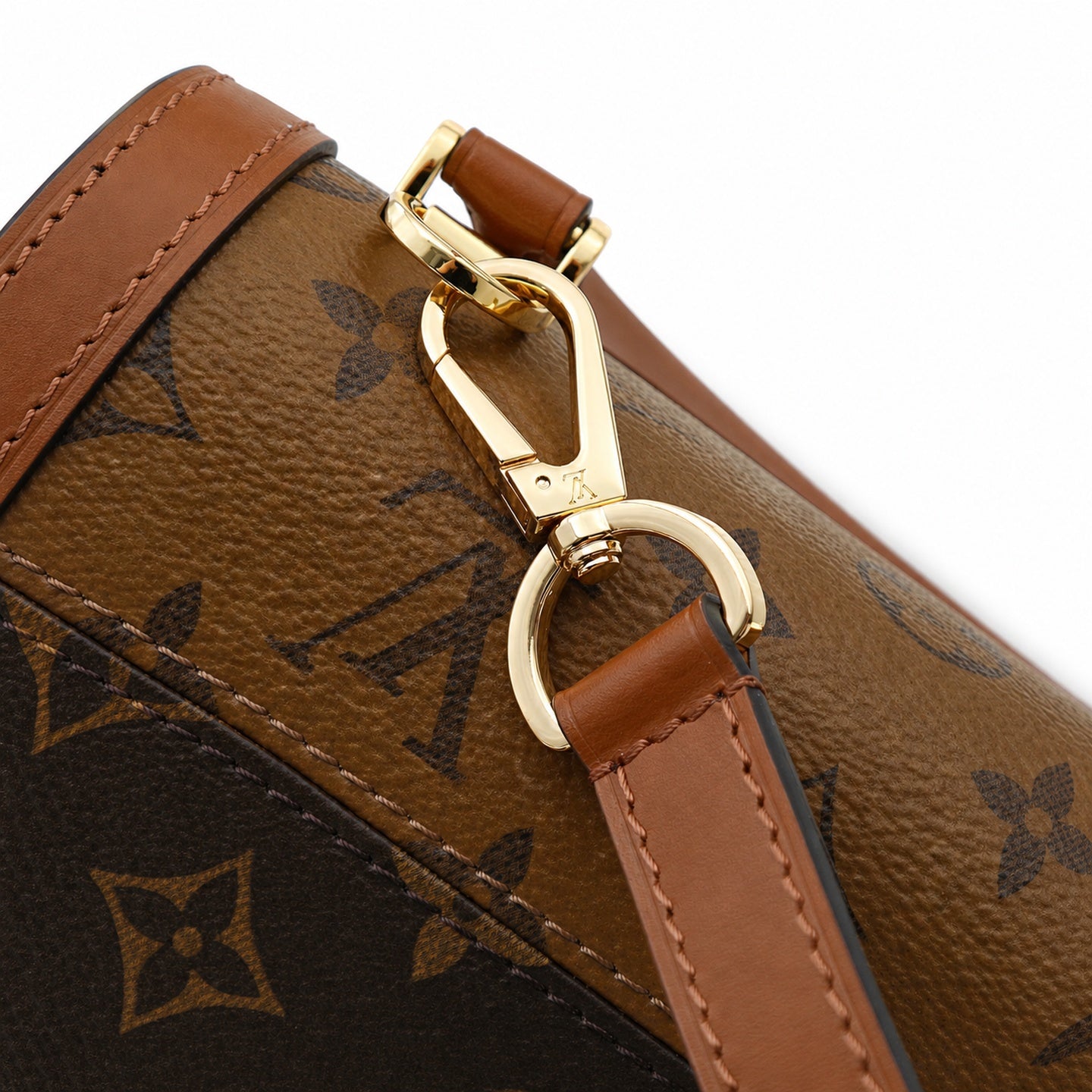 Louis Vuitton Dauphine Canvas Leather Handbag